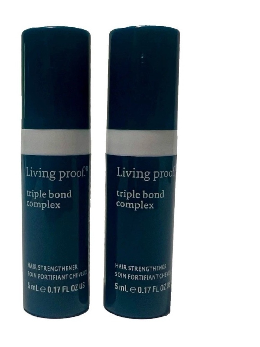 2x Living Proof Triple Bond Complex Hair Strengthener 5ml 0.17 oz Travel NEW